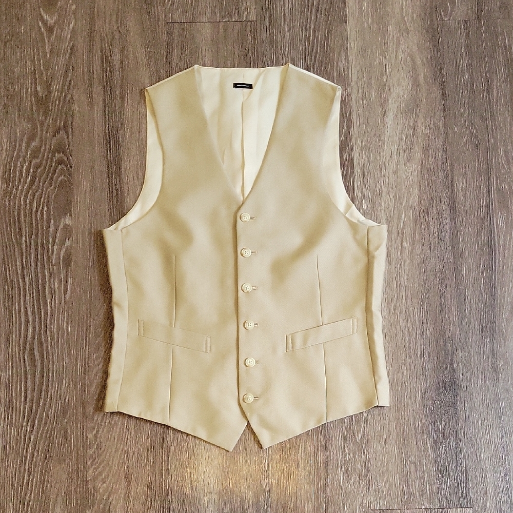 jf j.ferrar Tan Vest Small Slim Fit